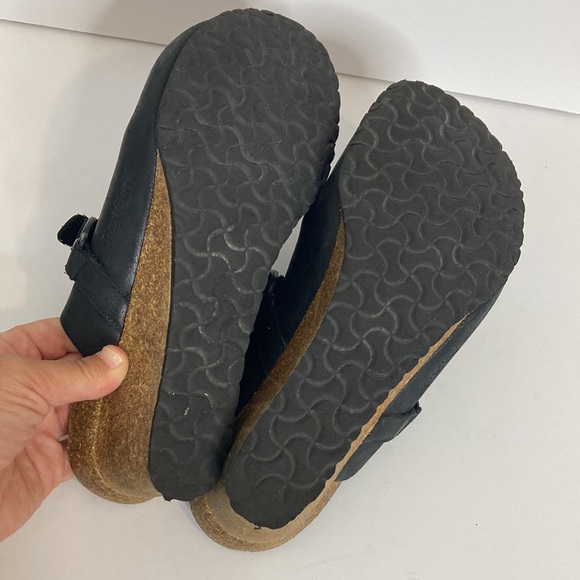 Birkenstock Papillio Clogs Womens 6 Black Wedge Mule Comfy Shoes - Picture 11 of 13